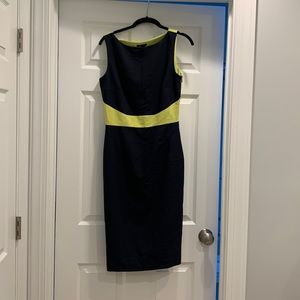 raoul blue and yellow cocktail dress size 6
